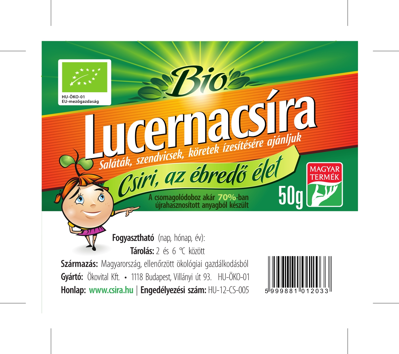 Bio Lucernacsíra 50g